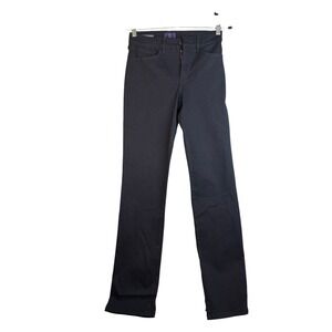 NYDJ Marilyn Straight Leg Jeans Black High Rise Stretch Denim Womens 29 Inseam